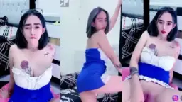 Montoknya Vio, Tato Seksi Di Payudara Bulatnya Bikin Geger